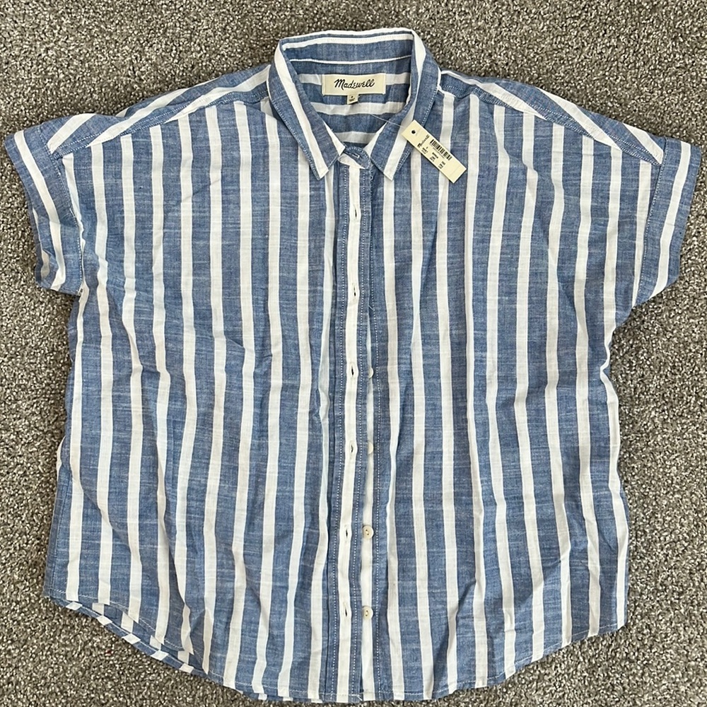 Madewell Striped Button Up Size Small